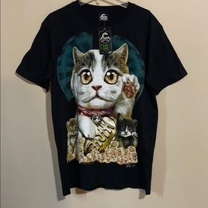 NWT Caballo Super Glow Cat Tee Size M